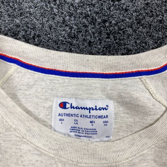 Champion Sweatshirt Adult Embroidered Training Classic Y2K Pullover Size Large - Picture 2 of 6